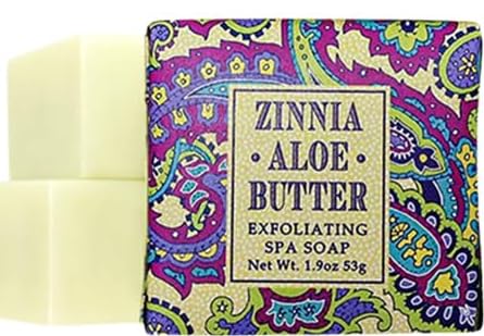 Savon Greenwich Bay: zinnia et aloe, parfum floral et hydratation naturelle.