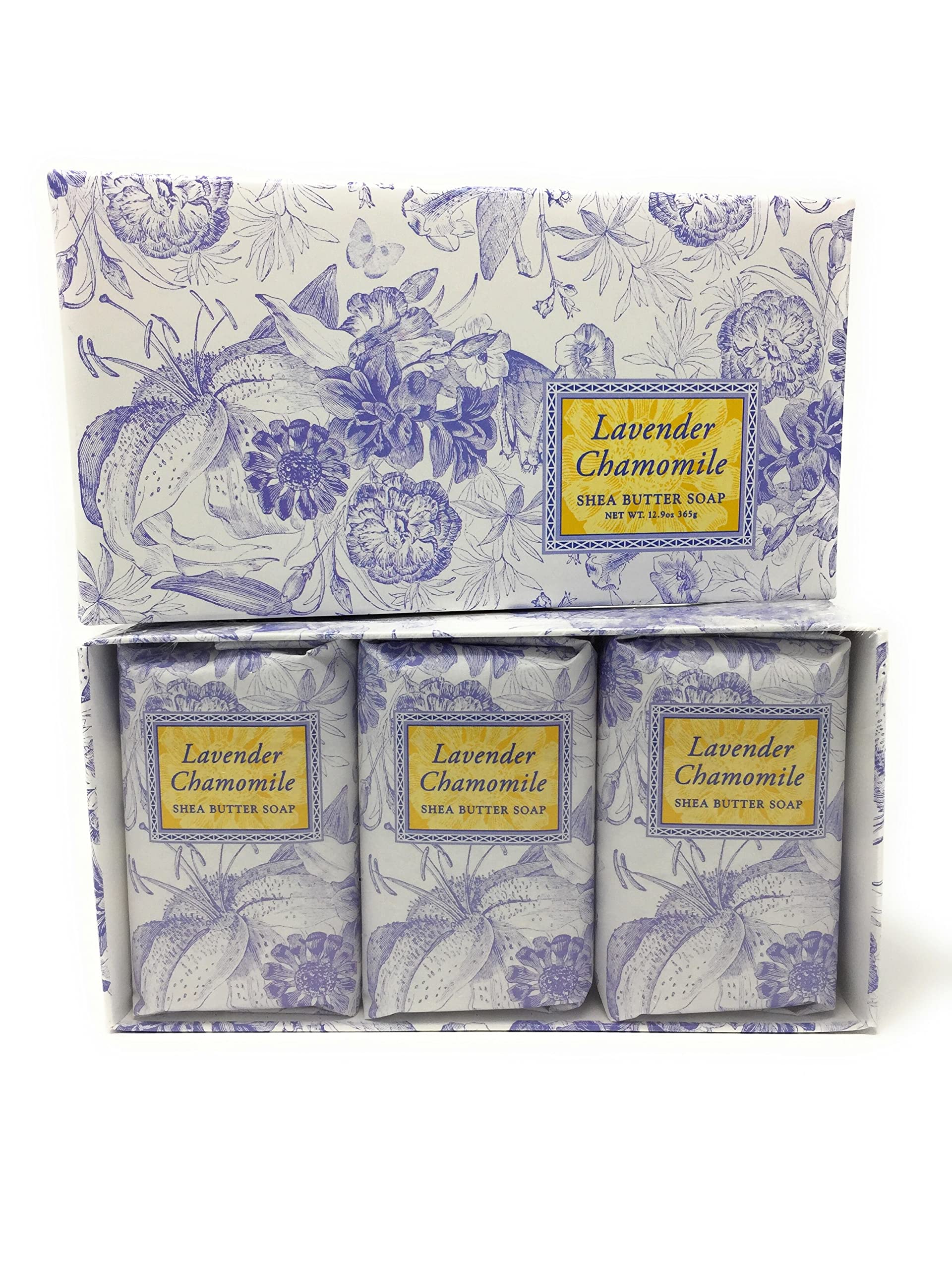 Texture crèmeuse du savon Greenwich Bay Trading Company au karité lavande camomille.