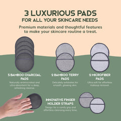 Greenzla disques démaquillants bambou terry pour peau sensible et hydratée.