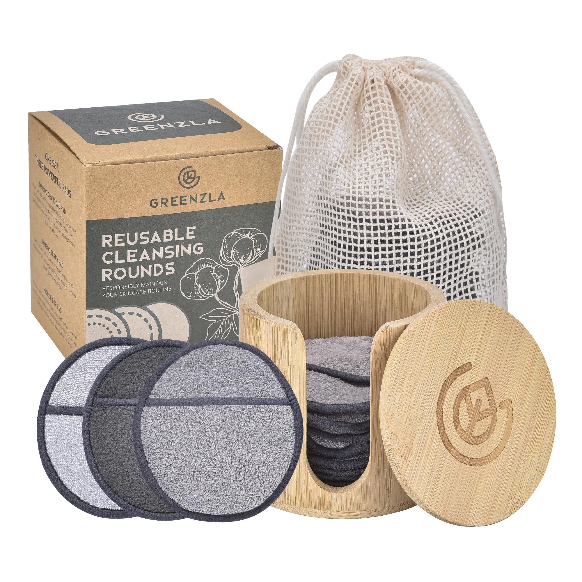 Greenzla disques démaquillants microfibre pour un nettoyage en douceur et zéro déchet.
