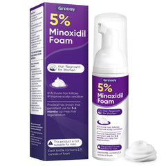 Greoay Mousse Minoxidil 5% pour femmes — Bouteille pratique et facile à utiliser pour l'application