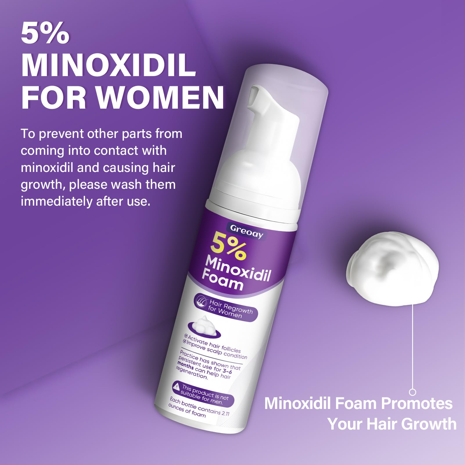 Texture mousse légère Greoay 5% — Application homogène et absorption rapide