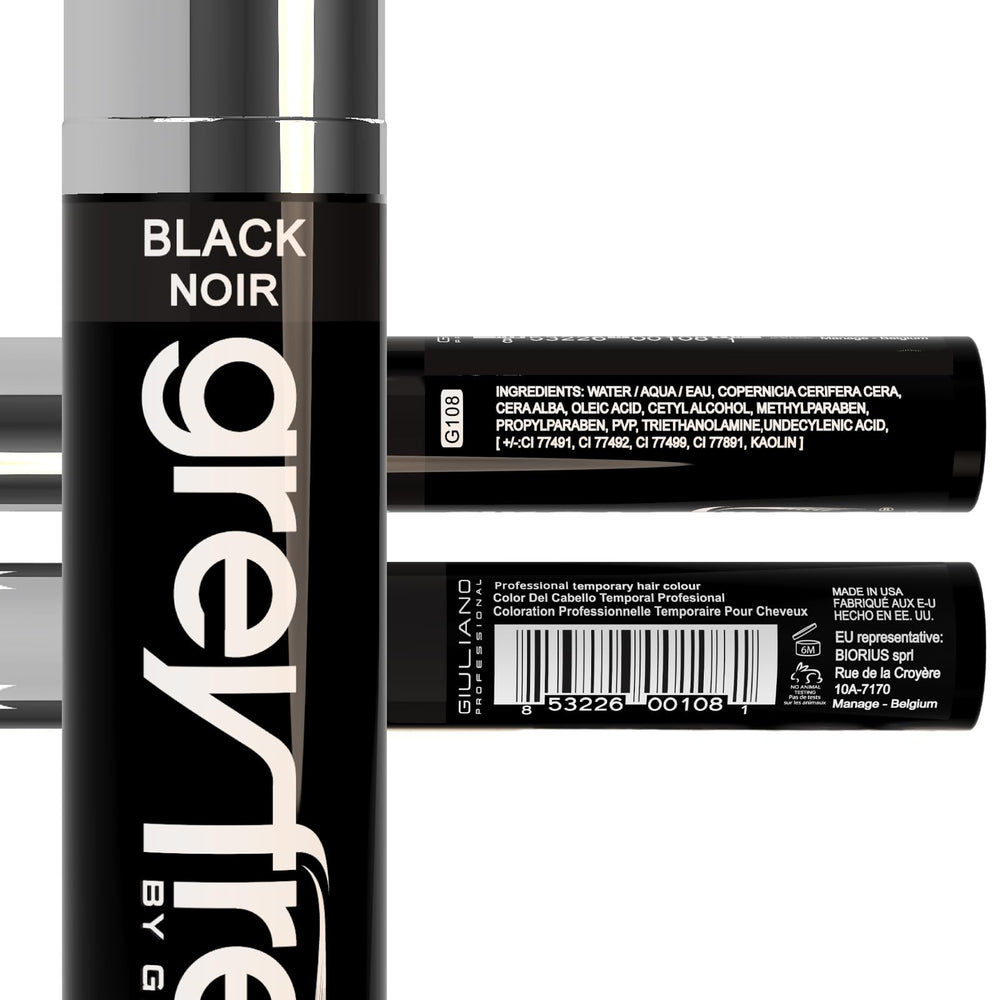 Greyfree Mascara Coloration Moustache Barbe Noir uniformise les contours faciaux.