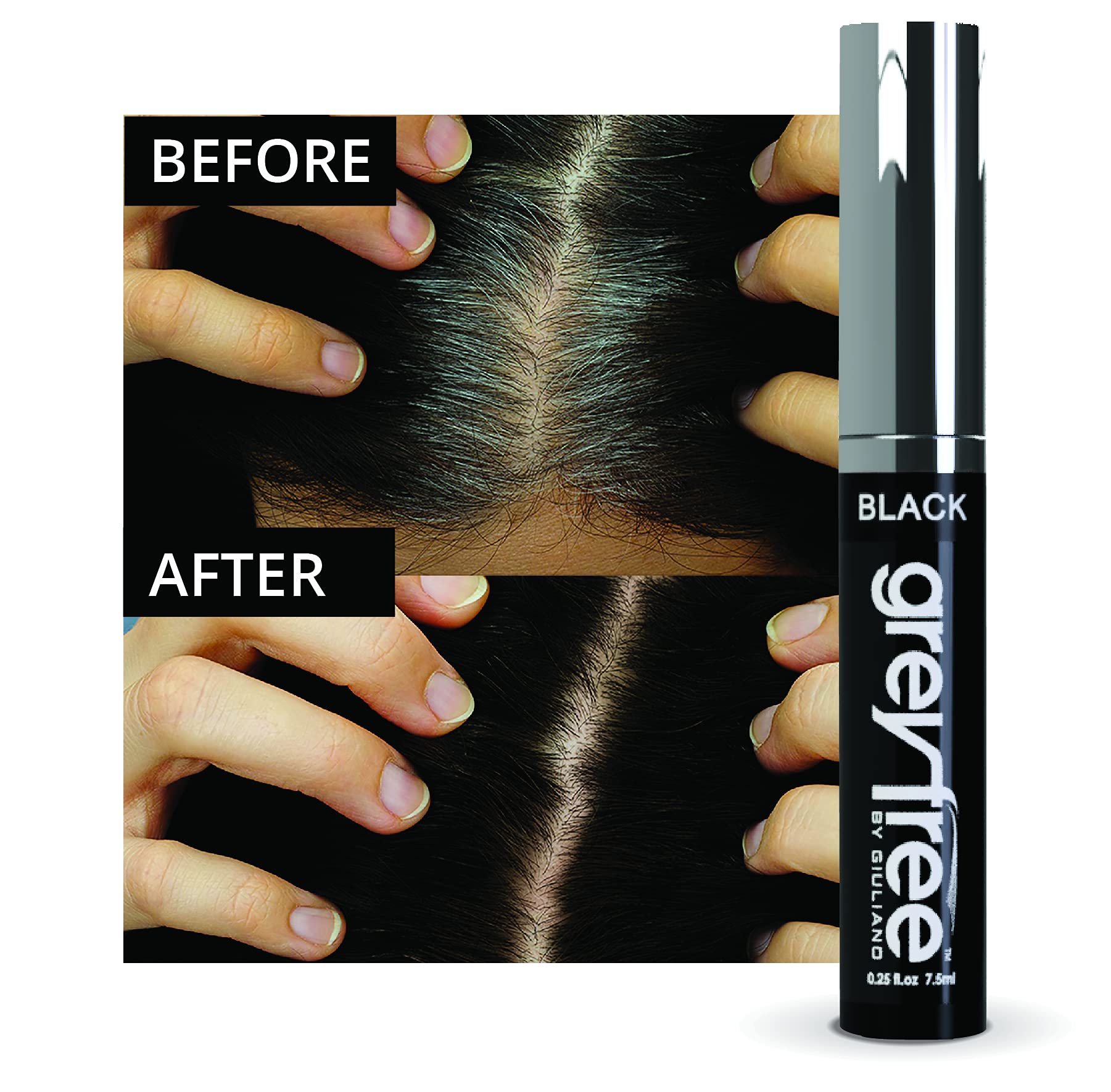 Greyfree Mascara Finition Naturelle Sèche Noir donne un rendu discret.