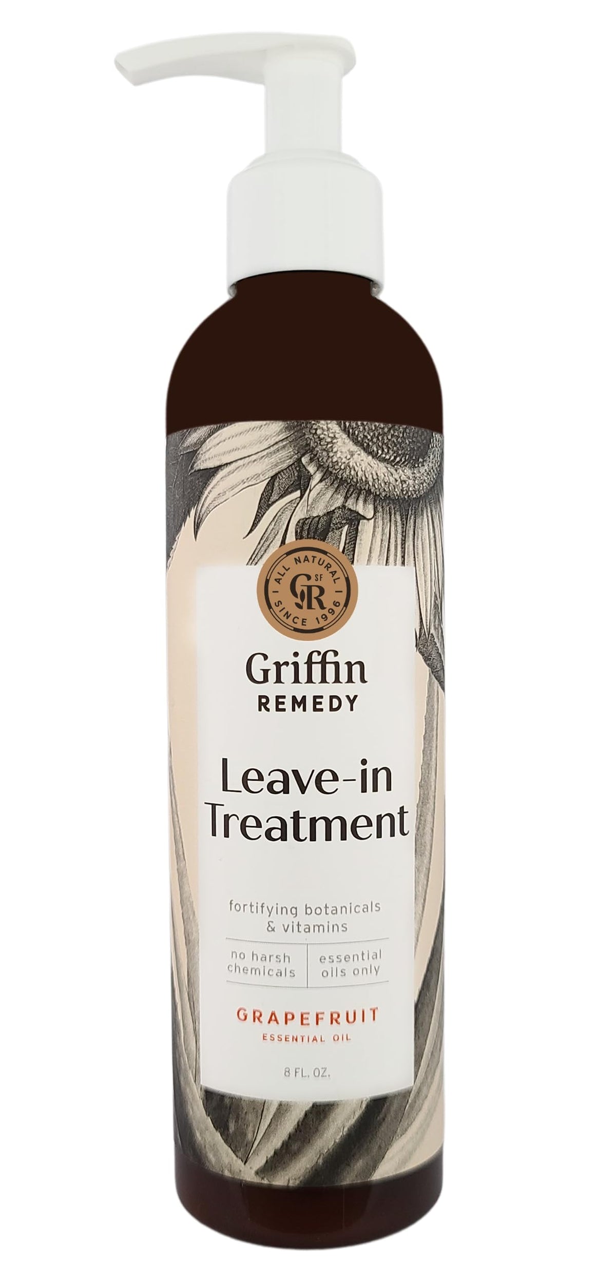 Griffin Remedy Conditionneur sans rinage, flacon pompe pour démêlage facile