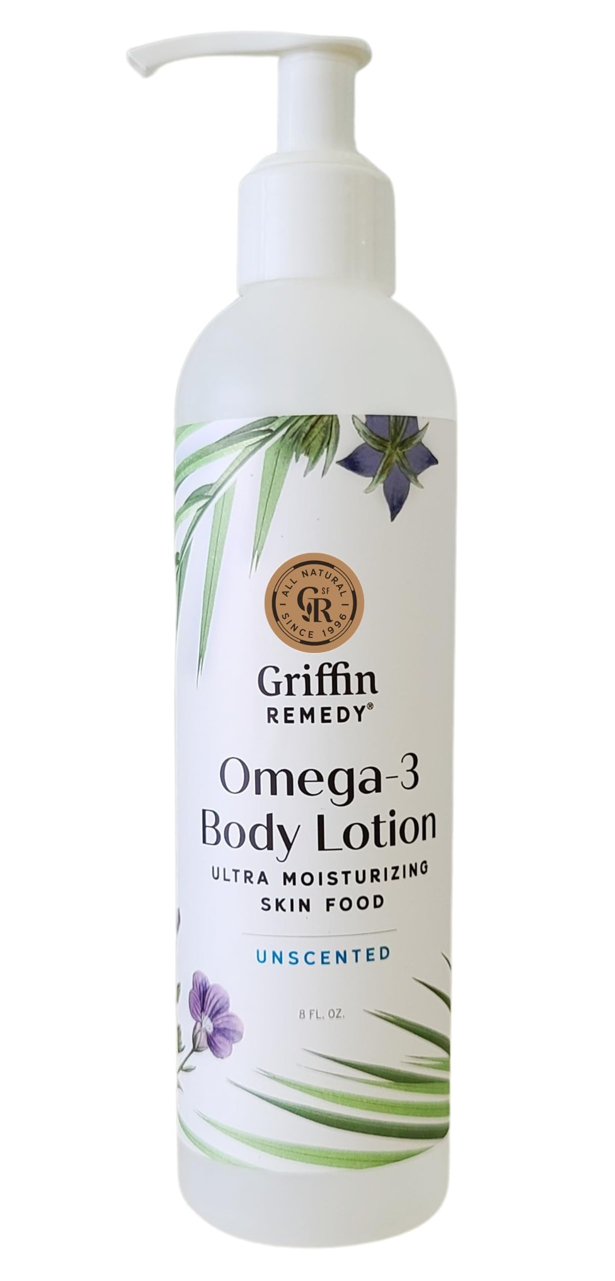 Griffin Remedy Lotion Corps Oméga-3 non parfumée, hydratation en profondeur.