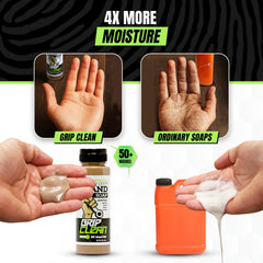 Grip Clean argile infusee: absorbe la saleté sans irriter la peau.