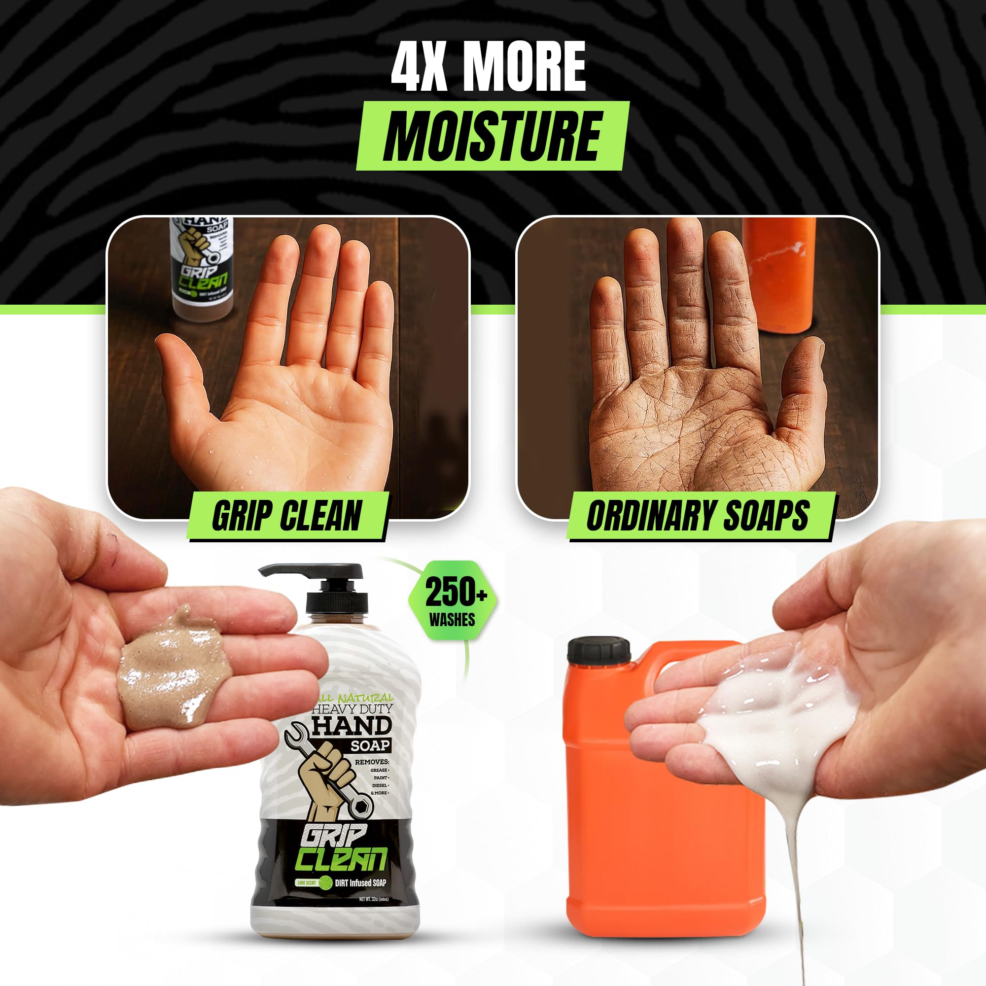 Texture argile naturelle et pierre ponce visibles pour un nettoyage en profondeur.