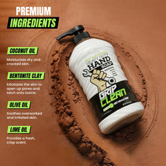 Mains propres après lavage grâce à Grip Clean et sa formule hydratante.