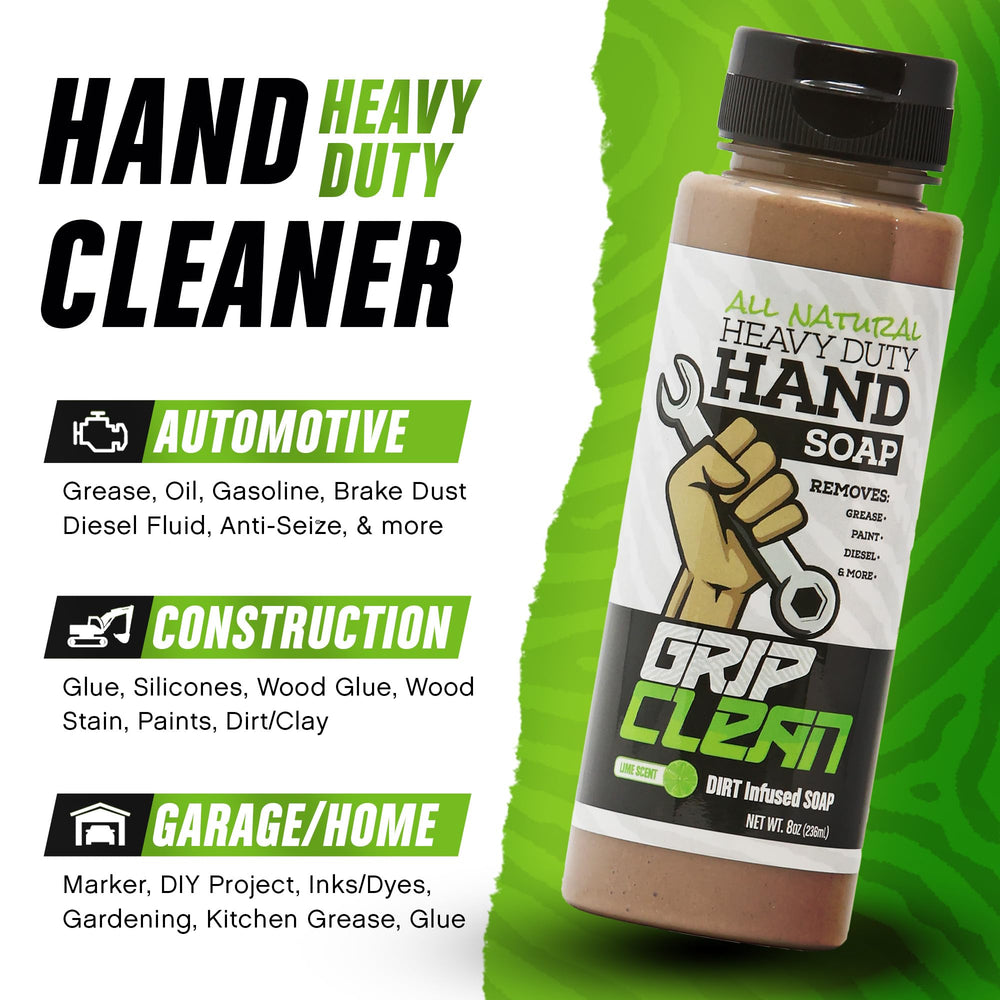 Grip Clean texture pierre ponce et argile pour un nettoyage en profondeur.