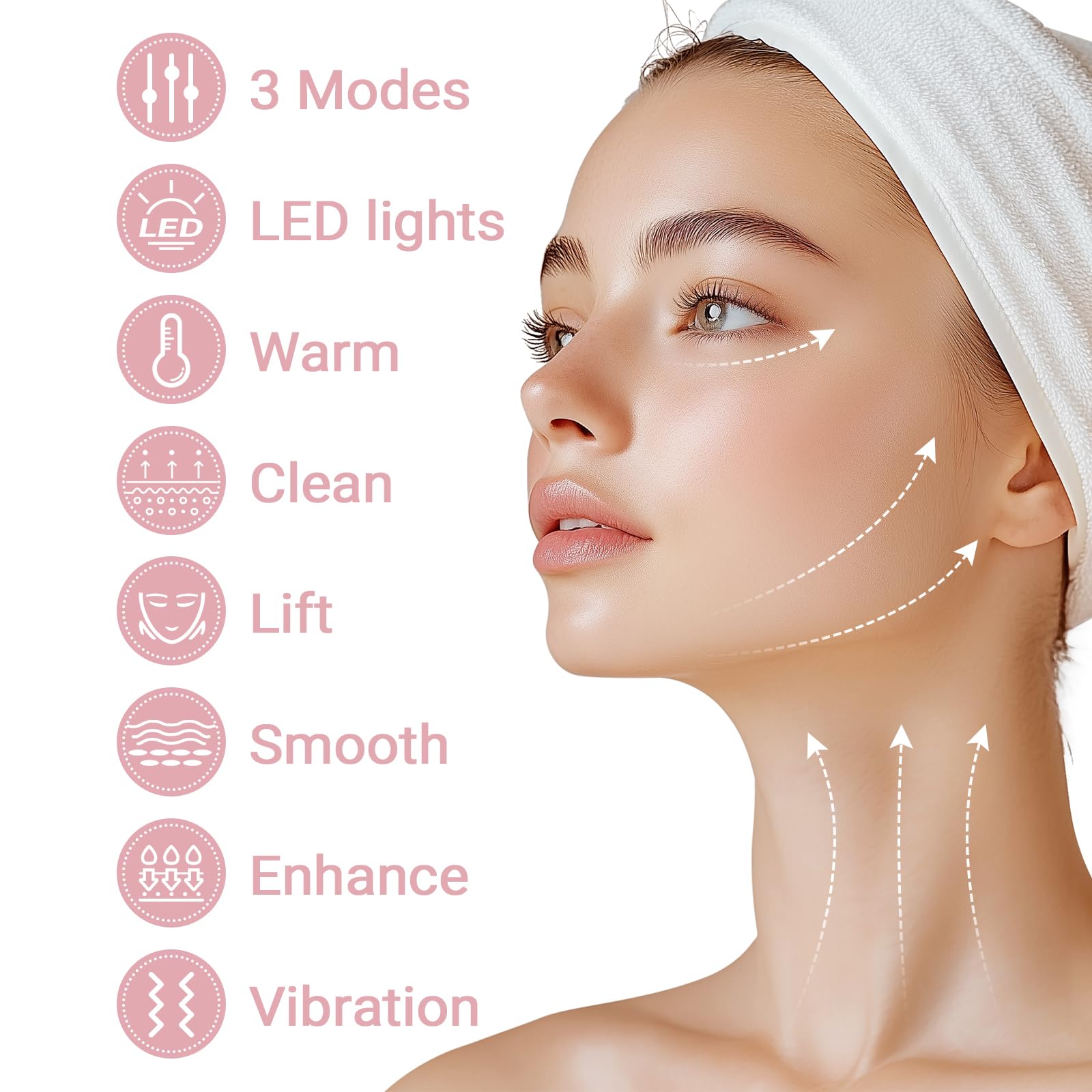 GroTawel Design-Multifonction: outil beauté polyvalent pour le contour du visage à domicile.