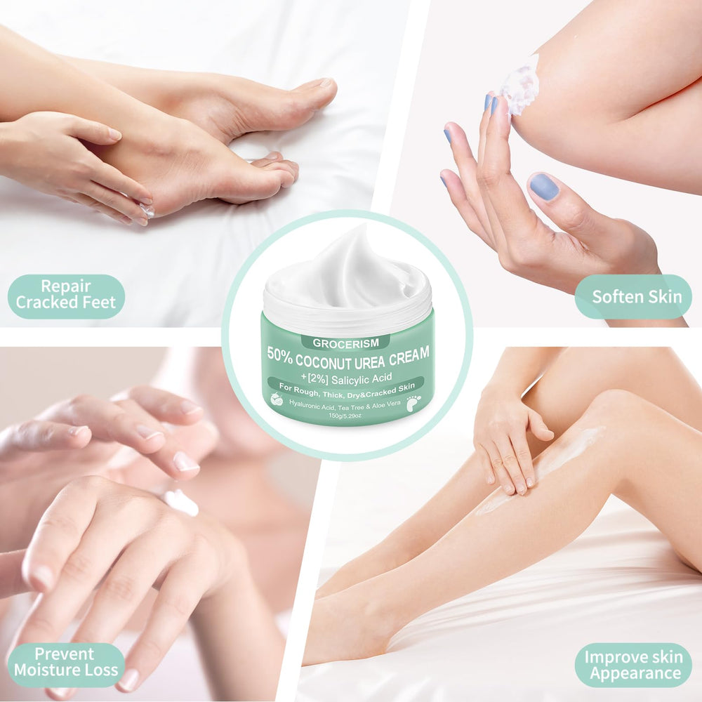Grocerism Crème Urea 50% sans OGM et sans sulfates: formulation sûre.