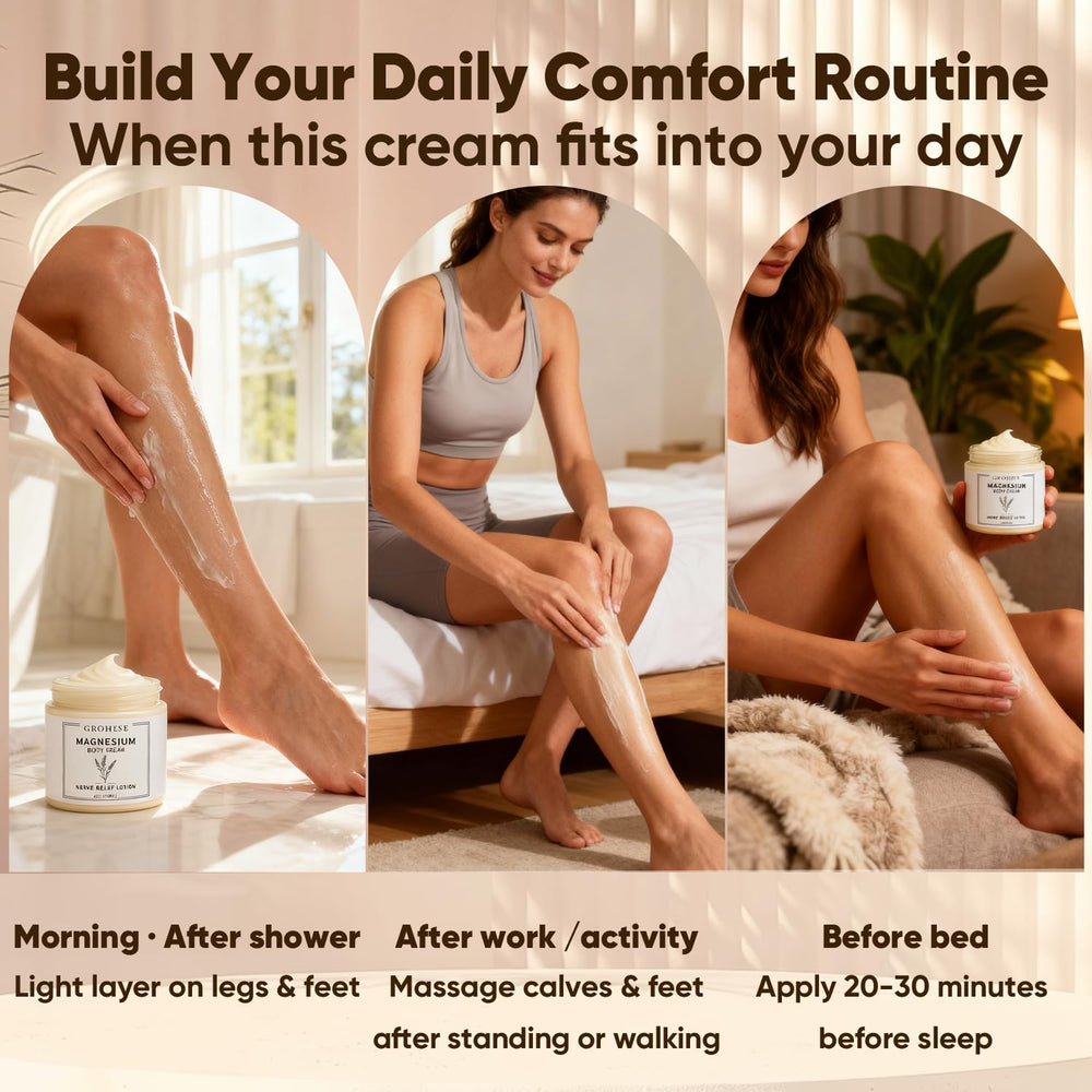 GROHESE Neuropathy Cream — ambiance spa à la maison grâce à la lavande.