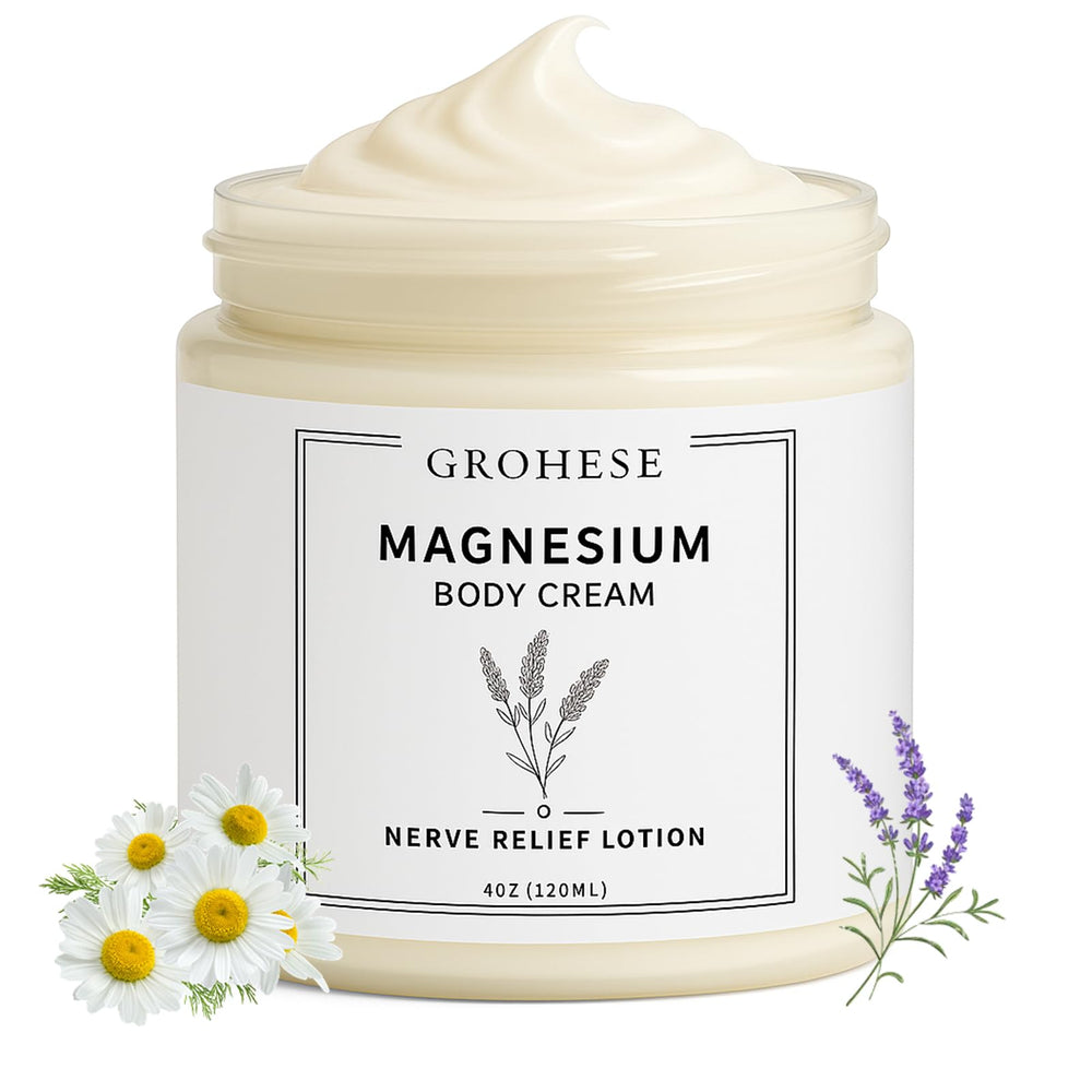 GROHESE Neuropathy Cream — bouteille, hydratation ciblée pour pieds et mains sensibles.