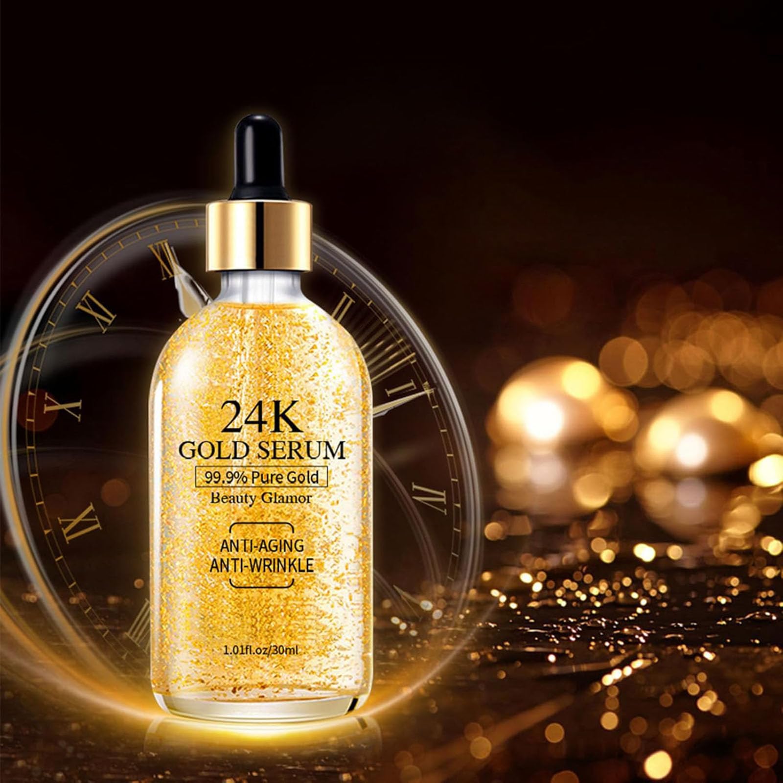 Sérum Grospe Or 24K, absorption rapide et confort cutané après application.