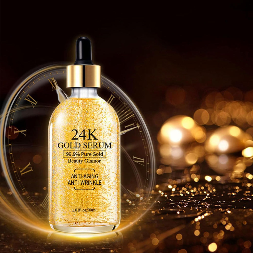 Sérum Grospe Or 24K, absorption rapide et confort cutané après application.