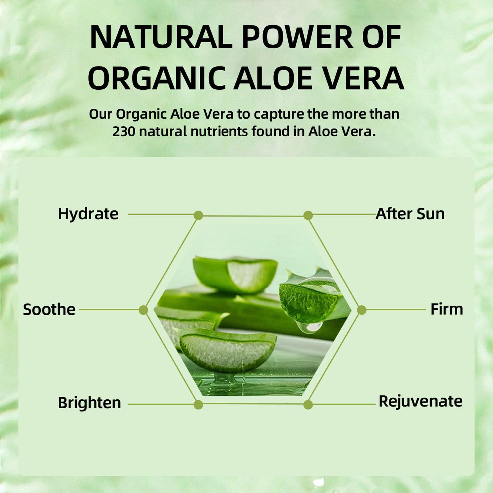 Hydratation profonde Grospe aloé véra, peau plus souple.
