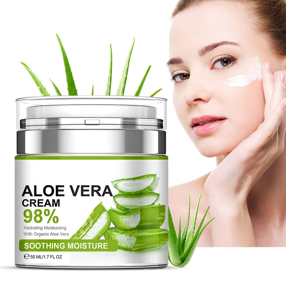 Routine quotidienne Grospe aloé véra visage et cou.