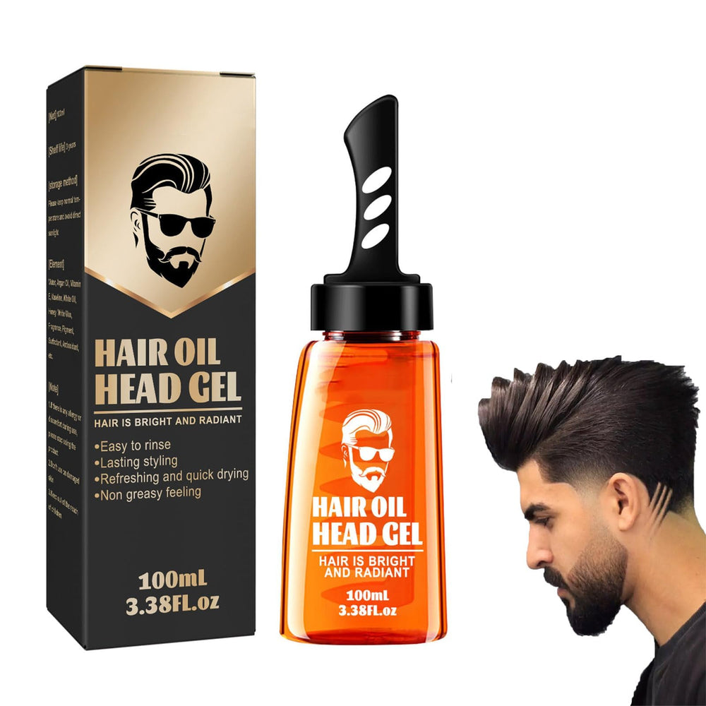 Grospe gel-wax 2-en-1 avec peigne, coiffage rapide et pratique.