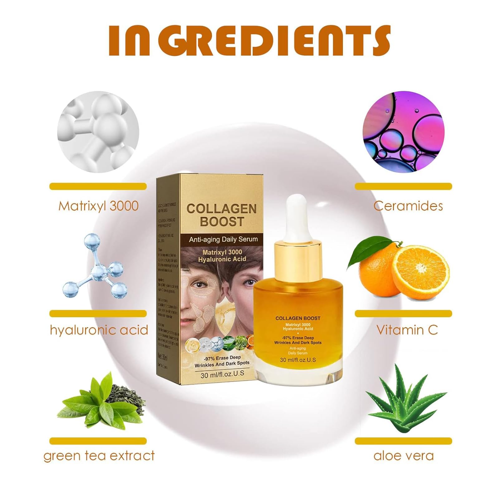 Grospe serum pour jour et nuit, utilisation polyvalente.