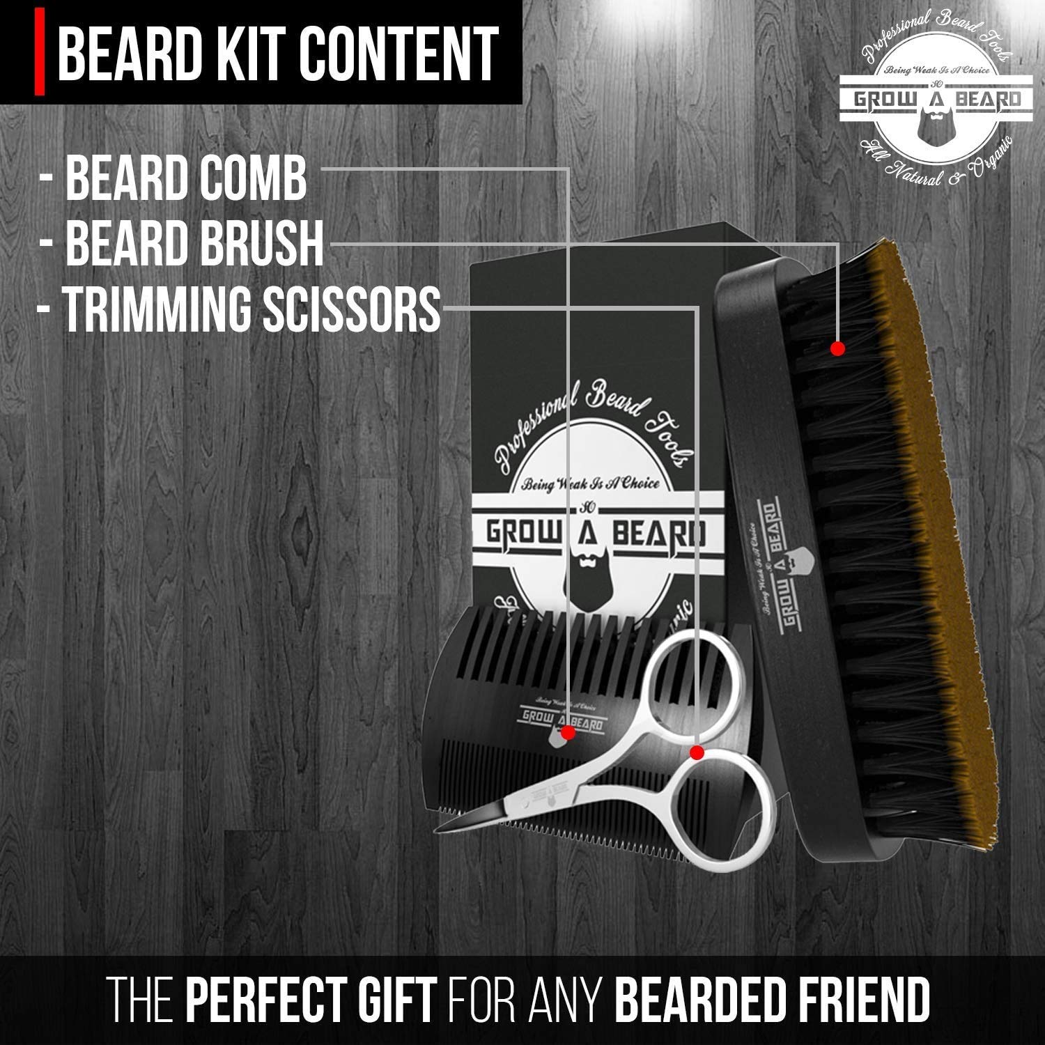 Baume naturel barbe Grow Alpha Beard hydratant et doux.