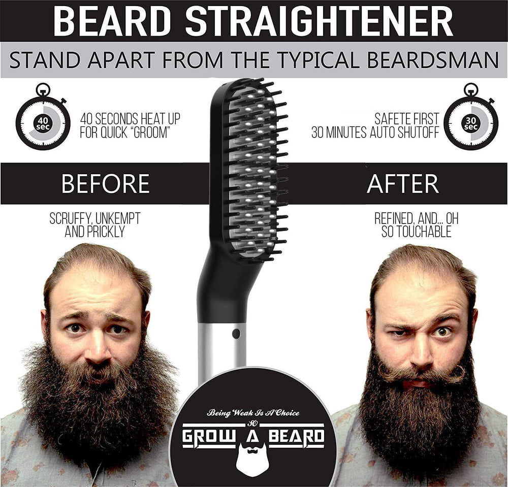 Brosse à barbe Grow Alpha Beard démêlant et coiffant.