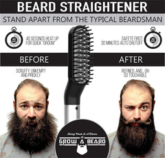 Brosse à barbe Grow Alpha Beard démêlant et coiffant.