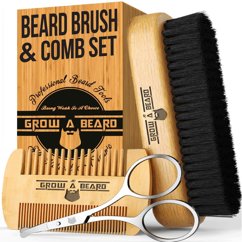 GROW ALPHA BEARD: brosse barbe poils de sanglier pour démêler et lisser.