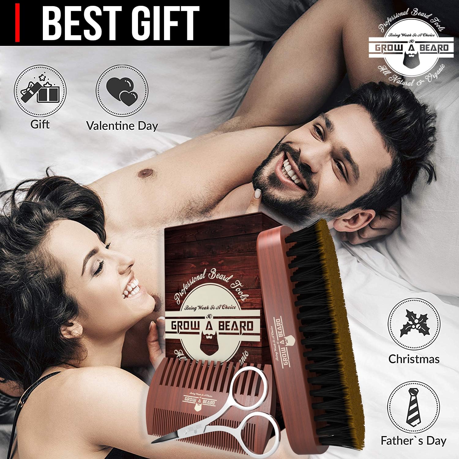 Ensemble d’outils Grow Alpha Beard, pratique en voyage et au quotidien