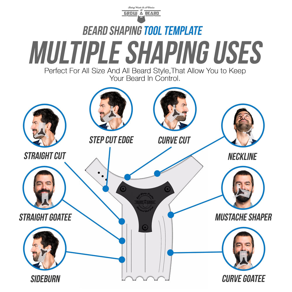 GROW ALPHA BEARD ligne-barbe-menton assure un alignement précis.