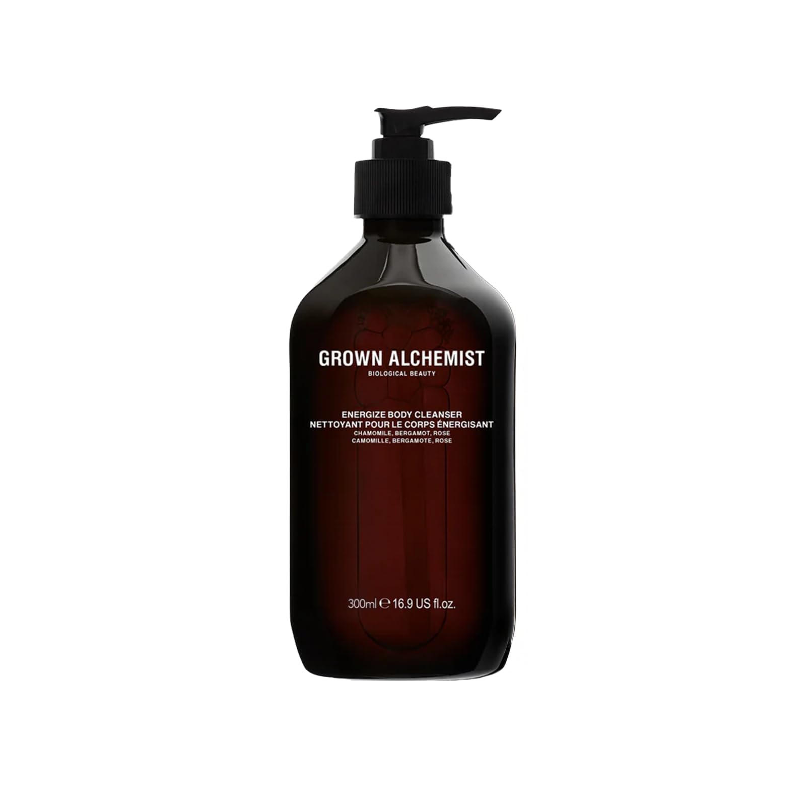 Grown Alchemist Nettoyant Corporel Énergisant — bouteille-pompe pratique pour usage quotidien.