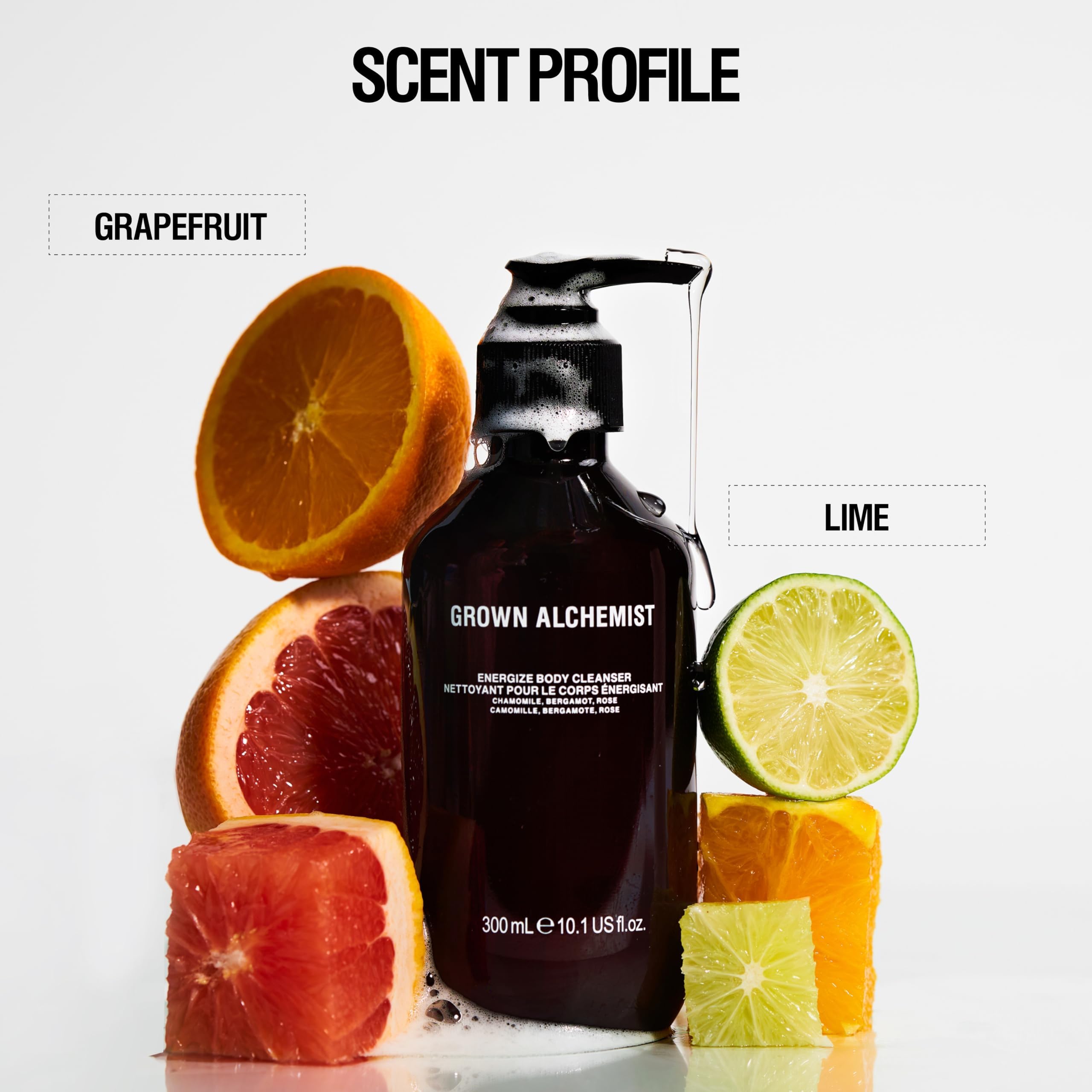 Grown Alchemist Nettoyant Corporel Énergisant — formule naturelle sans sulfates pour usage quotidien.