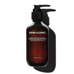 Grown Alchemist Gel Nettoyant Visage Doux – bouteille visible et hydratation douce.