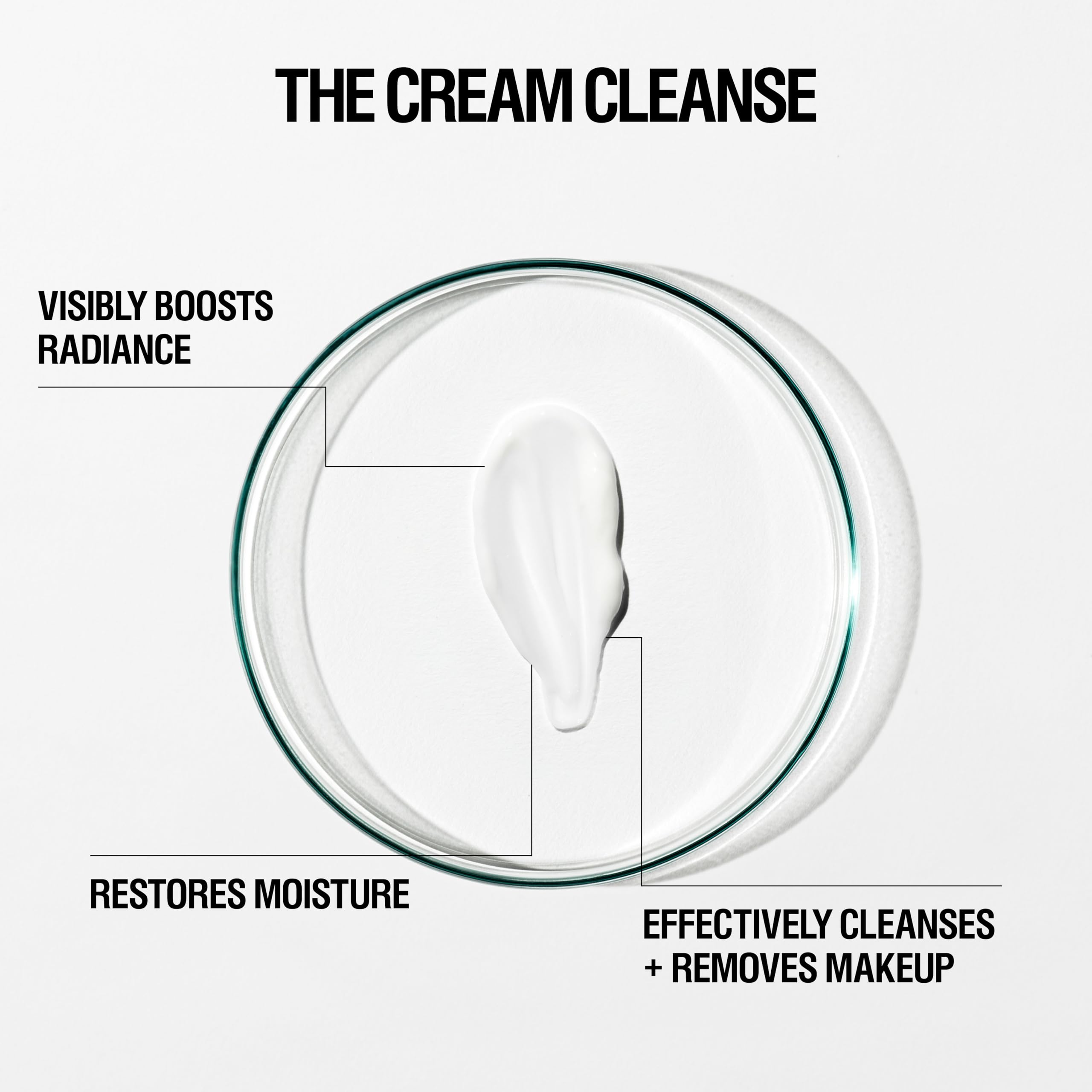Texture crème douce de Hydra-Restore – nettoie et apaise la peau.