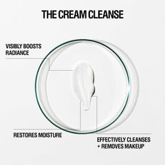 Texture crème douce de Hydra-Restore – nettoie et apaise la peau.
