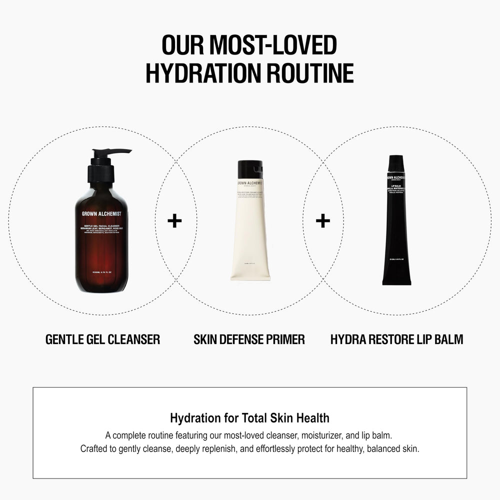 Grown Alchemist Hydra-Restore baume à lèvres vanille-melon, application douce sur les lèvres