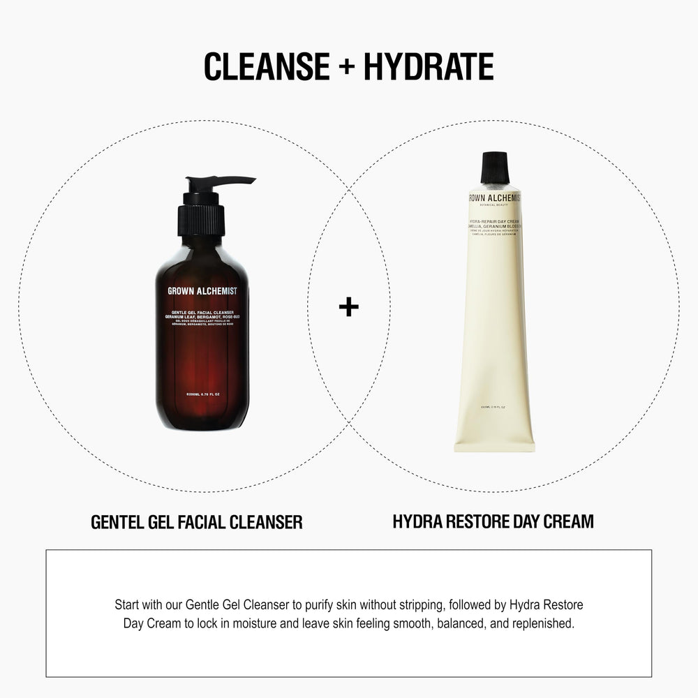 Rituel visage doux pour une routine quotidienne.