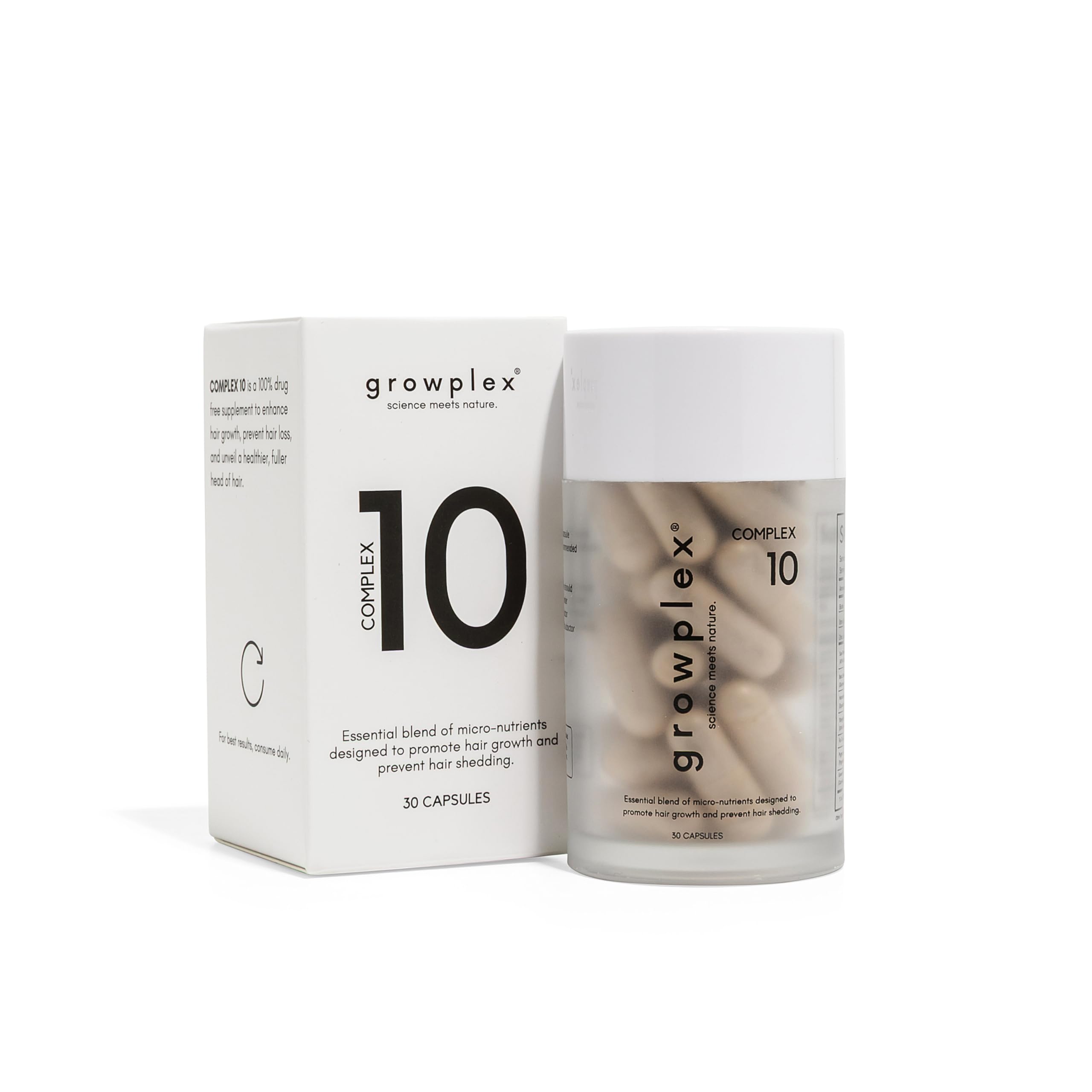 GROWPLEX Complex10 - bouteille-face: soutien cheveux sains et éclat.