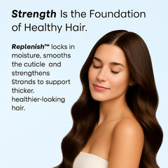 Growplex Replenish Conditioner : texture crème-fine prête à démêler les cheveux.