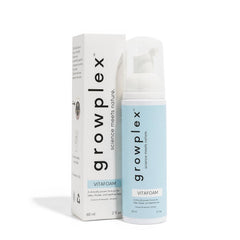 Growplex Vitafoam flacon minoxidil 5% pour une application précise.