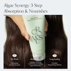 GROWUS Algae Therapy: cheveux légèrement humides pour hydratation douce