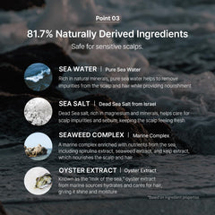 Growus complexe d’algues marines hydrate et apaise le cuir chevelu.