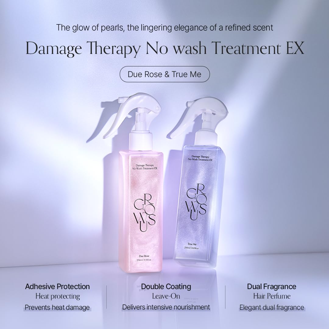GROWUS Damage Therapy: application en spray facilitant le démêlage et l'hydratation.
