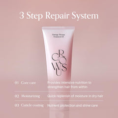 GROWUS Damage Therapy: texture crème qui se transforme en sérum au contact de l'eau