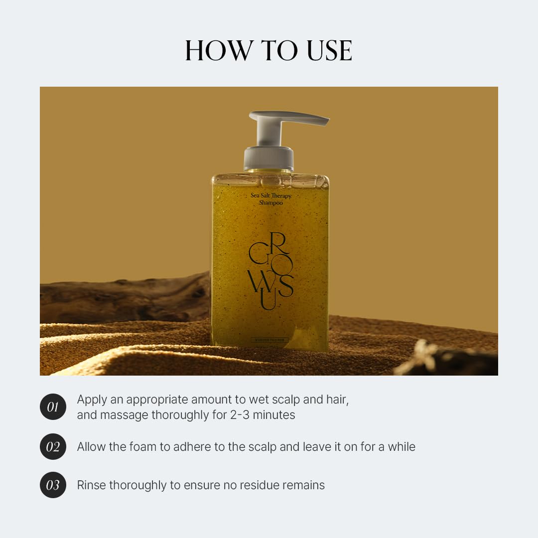 Growus routine capillaire pour cheveux propres et frais après utilisation.