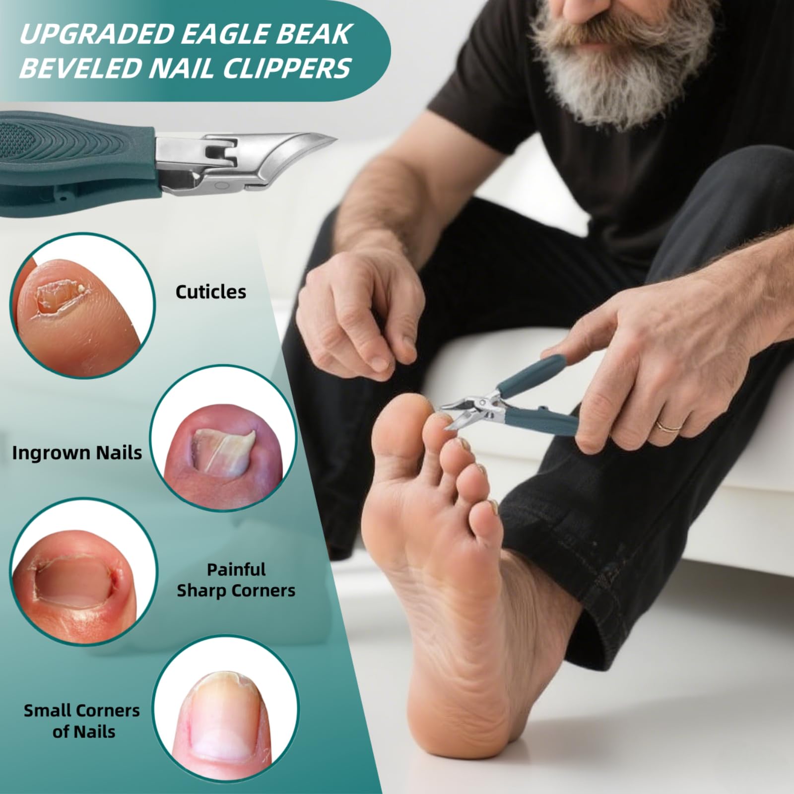 Grueoath lime à ongles en verre ultra-fin pour lisser les bords