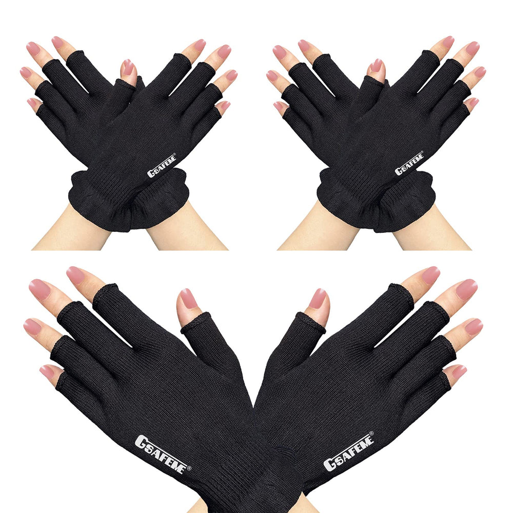 GSAFEME gants coton sans doigts pour écran tactile, confort et hydratation.