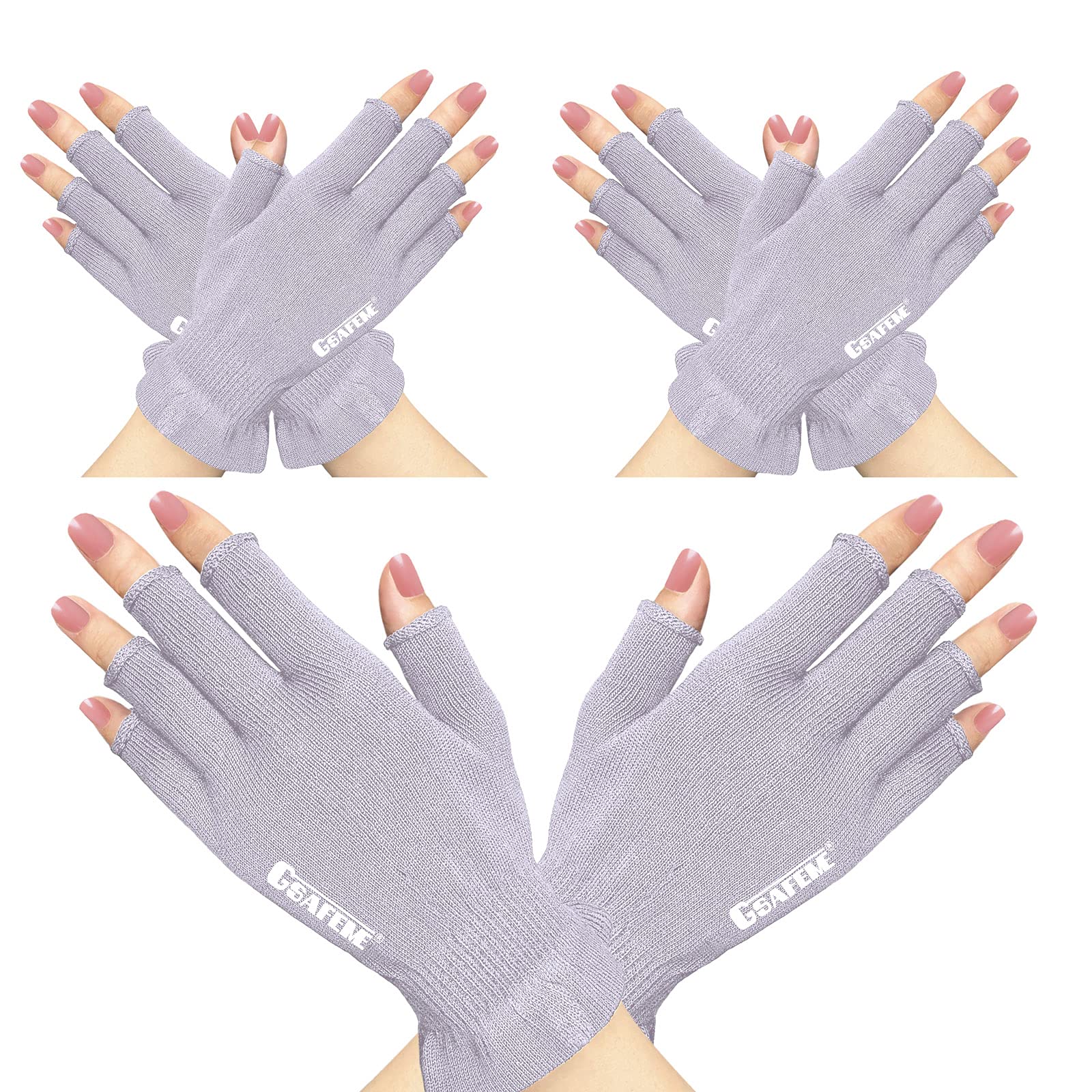GSAFEME gants coton main seche pouce ouvert, confort nocturne et hydratation.