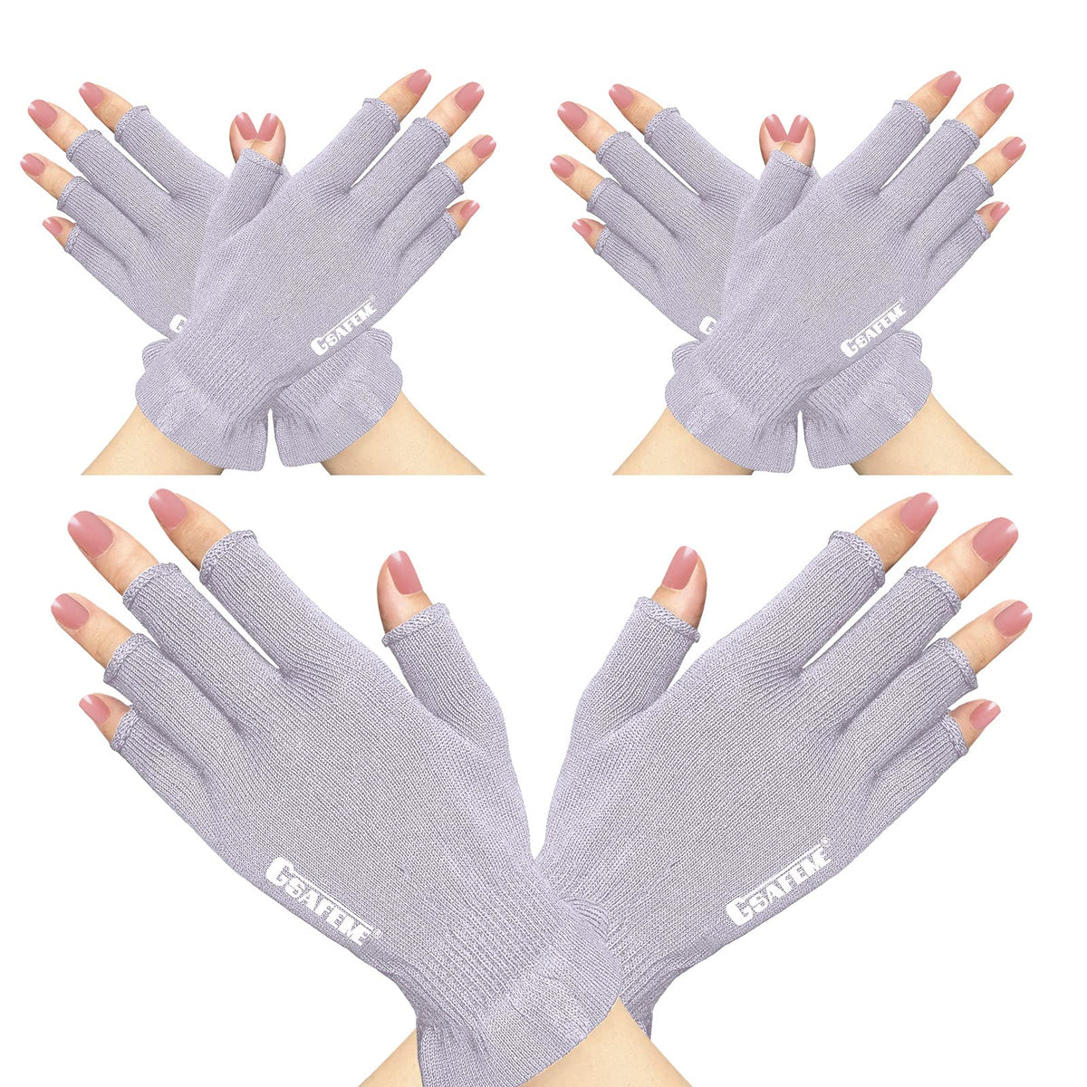 GSAFEME gants coton main seche pouce ouvert, confort nocturne et hydratation.