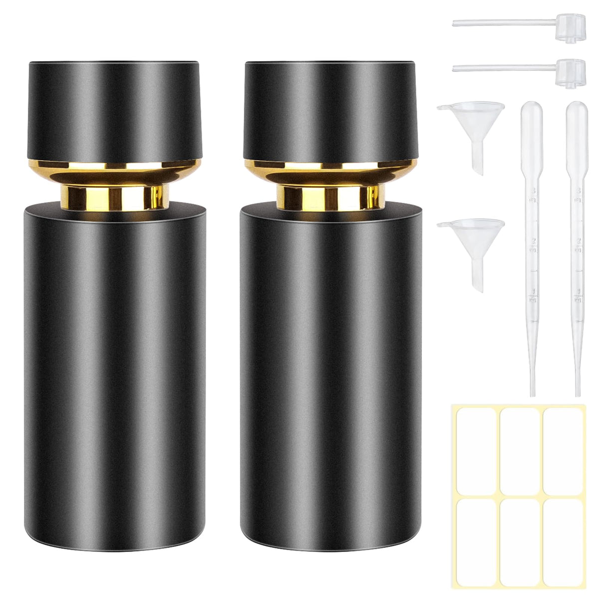 Gsteng Bouteille parfum 50 ml opaque noir protège le parfum de la lumière